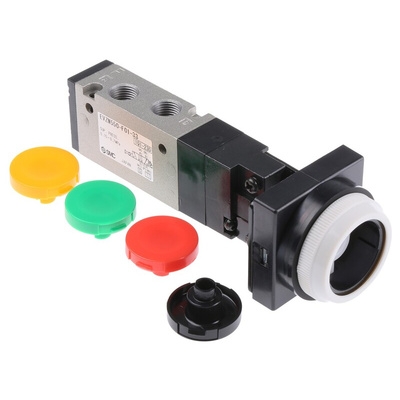 SMC Push Button 5/2 Pneumatic Manual Control Valve VZM500 Series, G 1/8, 1/8in