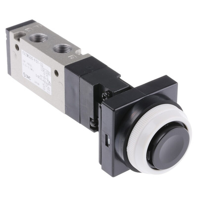 SMC Push Button 5/2 Pneumatic Manual Control Valve VZM500 Series, G 1/8, 1/8in