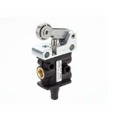 RS PRO Roller Lever 3/2 Pneumatic Control Valve super X Mechanical 3/2 valve Series, G 1/8, 1/8in