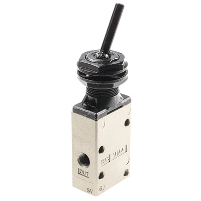 SMC Toggle Lever 3/2 Pneumatic Manual Control Valve VM400 Series, Rc 1/8, 1/8in