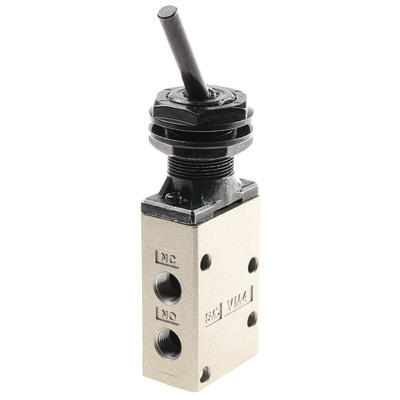 SMC Toggle Lever 3/2 Pneumatic Manual Control Valve VM400 Series, Rc 1/8, 1/8in