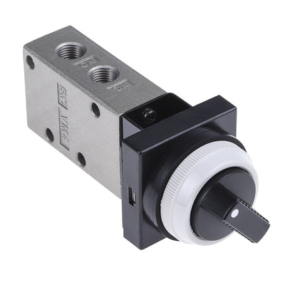 SMC Twist Selector 3/2 Pneumatic Manual Control Valve VM400 Series, Rc 1/8, 1/8in