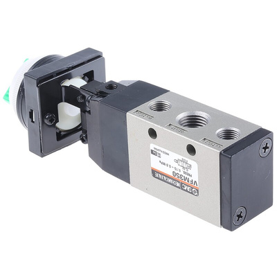 SMC Twist Selector 5/2 Pneumatic Manual Control Valve VFM300 Series, Rc 1/4, 1/4in