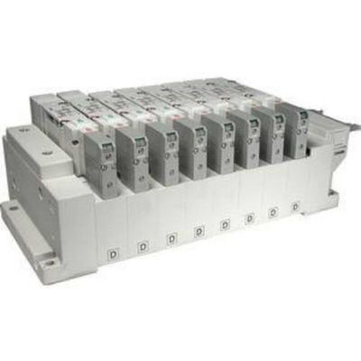 SMC SV series 5 station Push in 8 mm Manifold Base for use with Valve SV2000