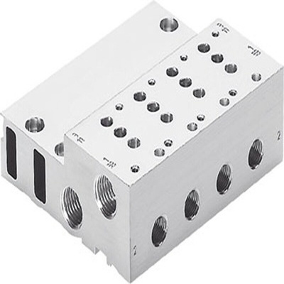 Festo MHA series 8 station G 1/4, G 3/8 Manifold for use with Solenoid Valve MHP3