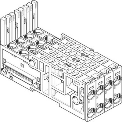Festo VMPAL series 4 station Sub Base for use with Valve Terminals MPA-L