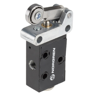 Norgren Roller 3/2 Pneumatic Manual Control Valve S/666 Series, G 1/8, 1/8in
