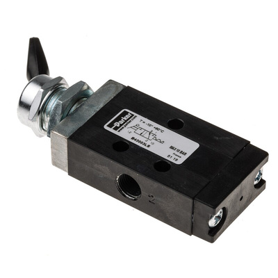 Parker Lever 3/2 Pneumatic Manual Control Valve B43 Series, G 1/8, 1/8in