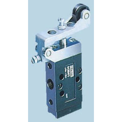 Parker Roller 3/2 Pneumatic Manual Control Valve B43 Series, G 1/8, 1/8in