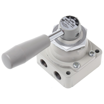 SMC Handle 4/3 Pneumatic Manual Control Valve VH Series, G 1/4, 1/4in
