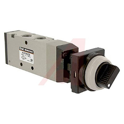 SMC Twist Selector 4/2 Pneumatic Manual Control Valve VZM400 Series, NPT 1/8, 1/8
