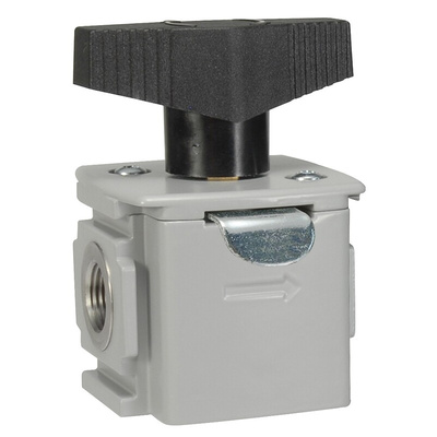 Parker Handle Pneumatic Manual Control Valve P32 Series, BSPP 1/2, 1/2in