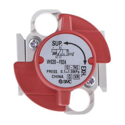 SMC Locking Shut-Off Valve Pneumatic Manual Control Valve VHS20 Series, G 1/4, 1/4in