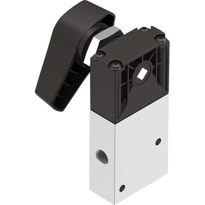 Festo Twist Selector 3/2 Pneumatic Manual Control Valve VHEF Series, G 1/8, 1/8in, 4106806