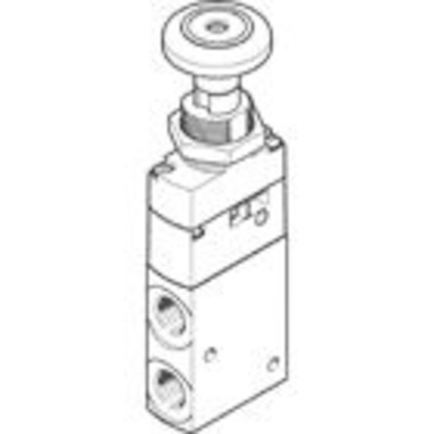 Festo Push Button 3/2 Pneumatic Manual Control Valve VHEF Series, G 1/8, 1/8in, 5299706