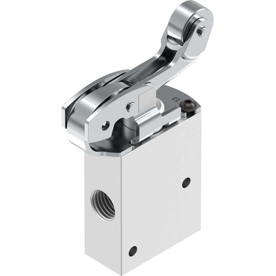 Festo Roller Lever 3/2 Pneumatic Manual Control Valve VMEF Series, G 1/4, 1/4in, 8047095