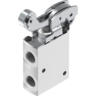 Festo Roller Lever 3/2 Pneumatic Manual Control Valve VMEF Series, G 1/4, 1/4in, 8047095