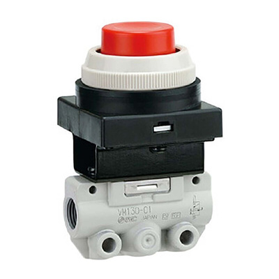 SMC Twist Selector (2 Position) 2/2 Pneumatic Manual Control Valve VM Series, R 1/8, 1/8in