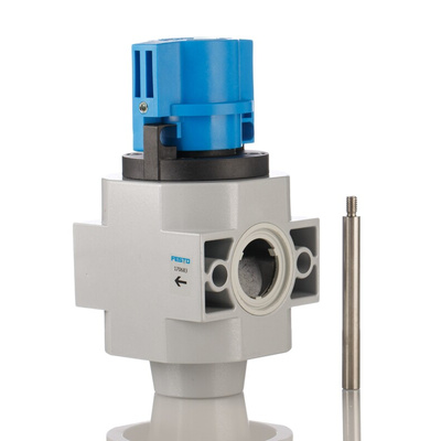 Festo Locking Shut-Off Valve 3/2 Bistable Pneumatic Manual Control Valve HE Series, G 3/8, 3/8, 170683