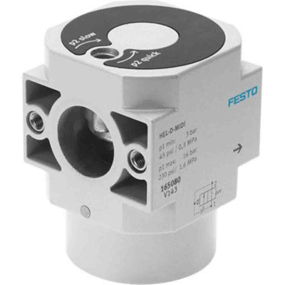 Festo 2/2 Closed, Monostable Pneumatic Manual Control Valve HEL Series, G 3/8, 3/8, 170691