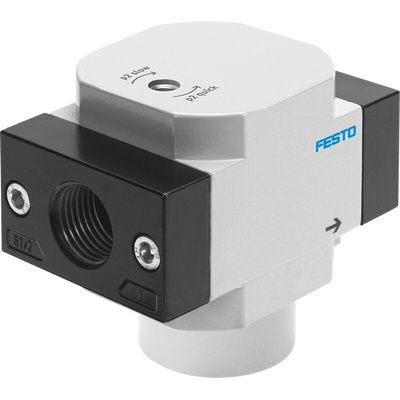 Festo 2/2 Closed, Monostable Pneumatic Manual Control Valve HEL Series, G 1/8, 1/8, 165076
