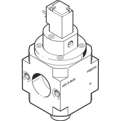 Festo 2/2 Closed, Monostable Pneumatic Manual Control Valve HEE Series, G 1/8, 1/8, 172957