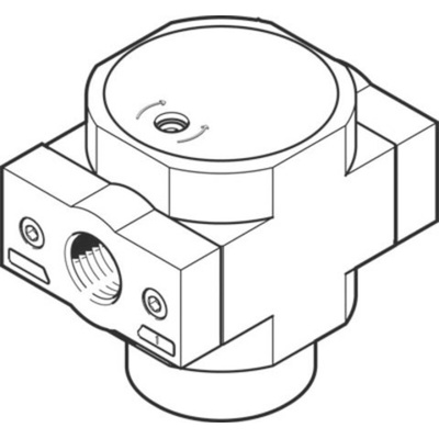 Festo 2/2 Closed, Monostable Pneumatic Manual Control Valve HEL Series, G 1/2, 1/2, 186522