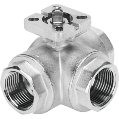 Festo Rod Lever 3/2 Pneumatic Manual Control Valve VZBM Series, 1/4, 4451863
