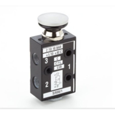 Norgren Button 3/2 Mechanical Valve Martonair Series, G 1/8, 1/8, III B