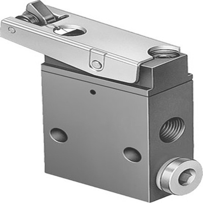 Festo Toggle Lever 3/2 Way, Closed, Monostable Pneumatic Control Valve LS Series, G 1/8, G 1/8, 2186