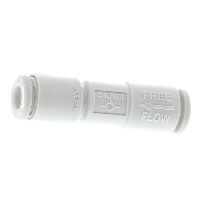 SMC AKH Non Return Valve, 4mm Tube Inlet, 4mm Tube Outlet, -100 kPa → 1 MPa