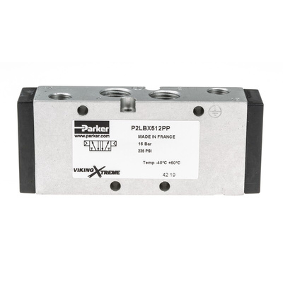 Parker 5/2 Pneumatic Solenoid Valve - Pilot/Pilot G 1/4 Viking Xtreme Series