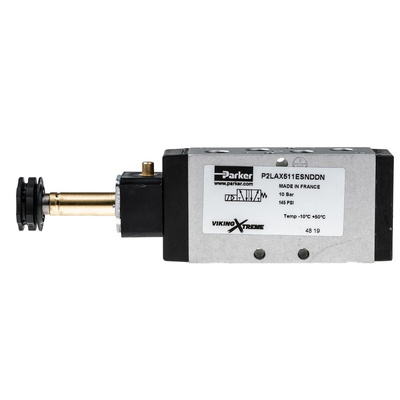 Parker 5/2 Pneumatic Solenoid Valve - Solenoid/Spring G 1/8 Viking Xtreme Series