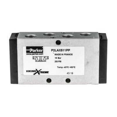 Parker 5/2 Pneumatic Solenoid Valve - Pilot/Pilot G 1/8 Viking Xtreme Series