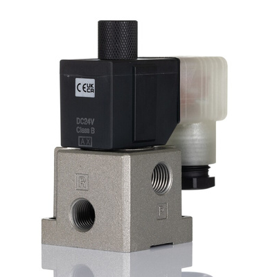 SMC 3/2 Pneumatic Control Valve - Spring/Solenoid G 1/4 VT317 Series 24V dc