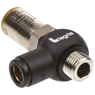 Legris Pneumatic Soft Start Valve, G 1/4 Male, 8mm Tube Size 10bar