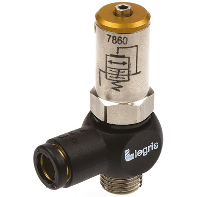 Legris Pneumatic Soft Start Valve, G 1/4 Male, 8mm Tube Size 10bar
