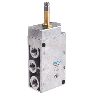 Festo 5/2 Pneumatic Solenoid Valve - Solenoid/Pilot G 1/4 MFH Series 12 → 48V dc, 24 → 240V ac, 6211