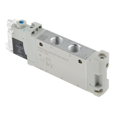 Festo 5/2 Solenoid Valve - Solenoid/Spring G 1/8 VUVG Series 24V dc, 8042563