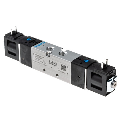 Festo 5/2 Solenoid Valve - Solenoid/Solenoid G 1/8 VUVS Series 24V dc, 8043215