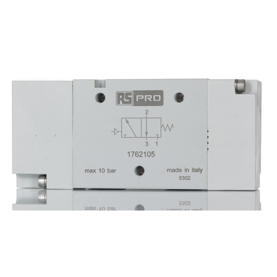 RS PRO 3/2 NC Pneumatic Solenoid Valve - Pneumatic G 1/2