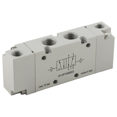 RS PRO 5/2 Monostable Pneumatic Solenoid Valve - Pneumatic G 1/4