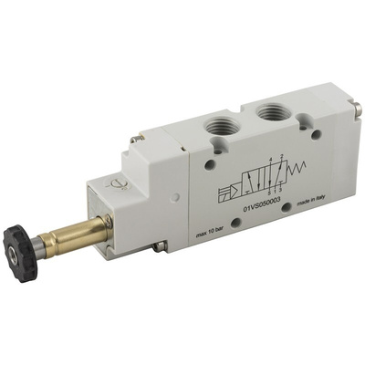RS PRO 3/2 NC Pneumatic Solenoid Valve - Solenoid G 1/2 12 V dc, 24 V ac/dc, 110 V ac, 220 V ac
