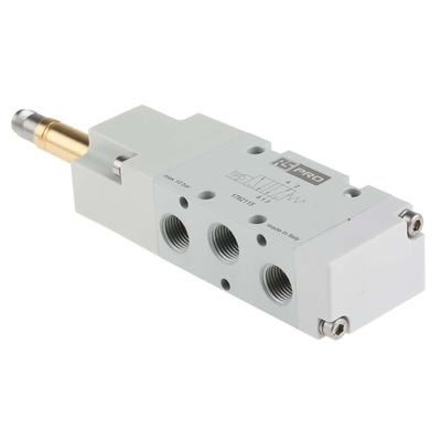 RS PRO 5/2 Monostable Pneumatic Solenoid Valve - Solenoid G 1/8