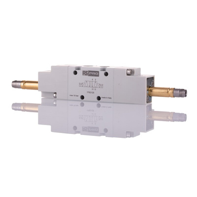 RS PRO 5/2 Bistable Pneumatic Solenoid Valve - Solenoid G 1/8 12 V dc, 24 V ac/dc, 110 V ac, 220 V ac
