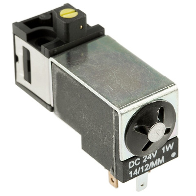 Crouzet 3/2 Pneumatic Solenoid Valve - Solenoid/Spring 81 Series 24V dc