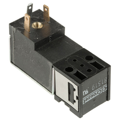 Crouzet 3/2 Pneumatic Solenoid Valve - Solenoid/Spring 81 Series 24V dc