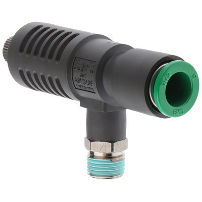 SMC Adjustable Exhaust Valve, R 1/8 Male x 1 MPa, Threaded, Tube, 8mm