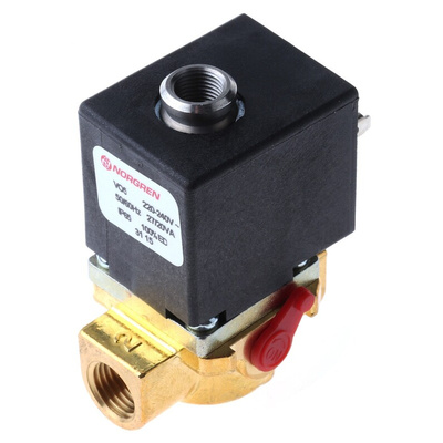 Norgren 2/2 Pneumatic Solenoid Valve - Solenoid/Spring G 1/4 V05 Series 220→240V ac, V05B286N-B439A