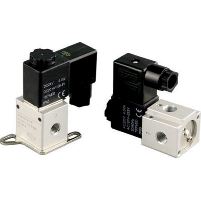 RS PRO 3/2 Pneumatic Solenoid Valve - Solenoid G 1/4 ET Series